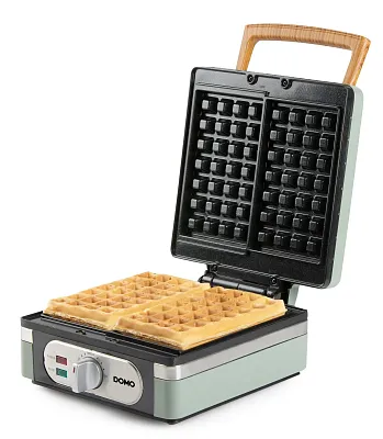 Vaflovač 4x7 s termostatem - zelený - DOMO DO9273W