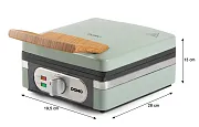 Vaflovač 4x7 s termostatem - zelený - DOMO DO9273W