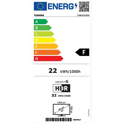 24W3163DG SMART HD TV T2/C/S2 TOSHIBA