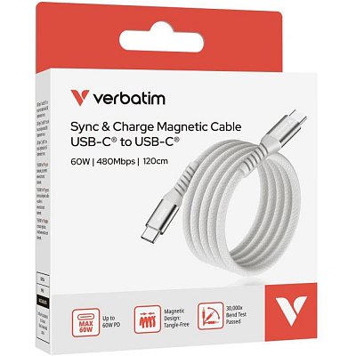 31850 magnet. USB-C kabel 60W 1,2m gray