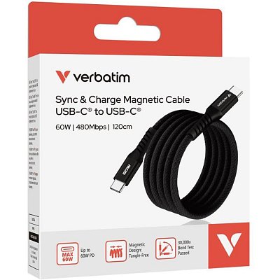 31859 magnet. USB-C kabel 60W 1,2m black