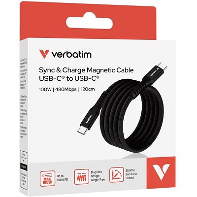 31863 magnet.USB-C kabel 100W 1,2m black