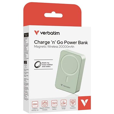 32224 powerbanka 20000mAh green VERBATIM