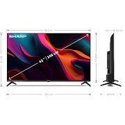 43GL4260E GOOGLE FRAMELESS UHD TV SHARP