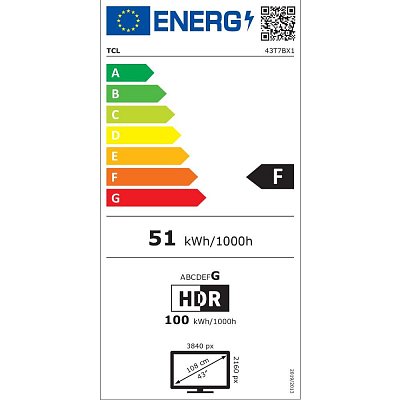 43T7B QLED TV TCL