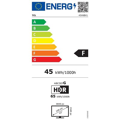 43V6B LED TV TCL