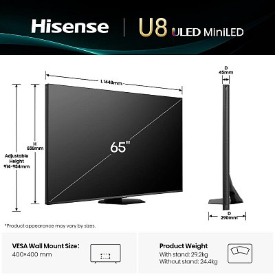65U8Q Mini LED QLED TV HISENSE