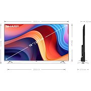 70GP6260E QLED GOOGLE FRAMELESS TV SHARP