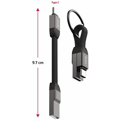 71551050 USB A /USB C 9,7CM SWISSTEN