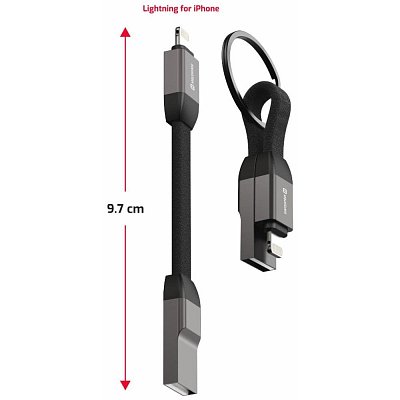 71551060 USB A/Lightning 9,7CM SWISSTEN
