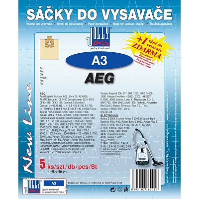 A 3 SÁČEK DO VYSAVAČE JOLLY