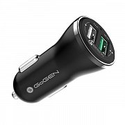 Adaptér do auta GoGEN CHQ 27, 2x USB, 2,4A s funkcí rychlonabíjení QC 3.0 - černá