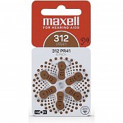 AZ312/PR41 ZINK AIR 6PK MAXELL