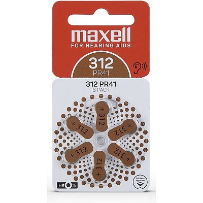 AZ312/PR41 ZINK AIR 6PK MAXELL