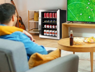 Barová lednice s skleněnými dveřimi - 60 l - DOMO DO91609BK