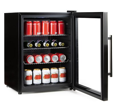 Barová lednice s skleněnými dveřimi - 60 l - DOMO DO91609BK