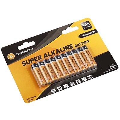 Baterie alkalická GoGEN SUPER ALKALINE AAA, LR03, blistr 10 ks