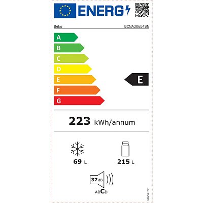 BCNA306E4SN CHLADNIČKA KOMBI VEST. BEKO