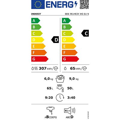 BDE 961483X WS EU N PRAČ.SE SUŠ. INDESIT