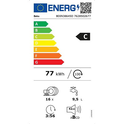 BDIN38645D MYČKA 60CM VEST. BEKO