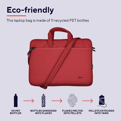 BOLOGNA LAPTOP BAG 16'' ECO RED TRUST