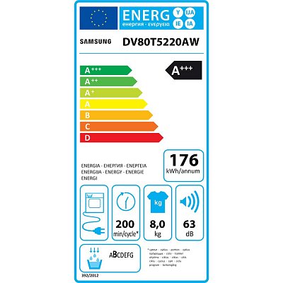 DV80T5220AW/S7 SUŠIČKA PRÁDLA SAMSUNG