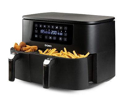 Dvojitá horkovzdušná fritéza 3+6 l - digitální - DOMO DO546FR