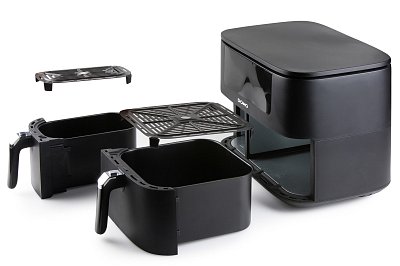 Dvojitá horkovzdušná fritéza 3+6 l - digitální - DOMO DO546FR