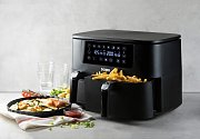 Dvojitá horkovzdušná fritéza 3+6 l - digitální - DOMO DO546FR