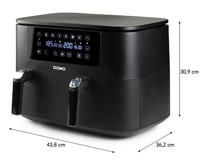 Dvojitá horkovzdušná fritéza 3+6 l - digitální - DOMO DO546FR
