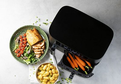 Dvojitá horkovzdušná fritéza 3+6 l - digitální - DOMO DO546FR