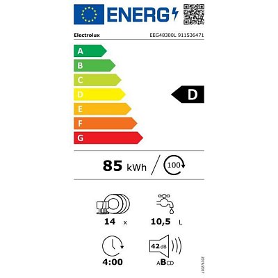 EEG48300L MYČKA 60CM VEST. ELECTROLUX