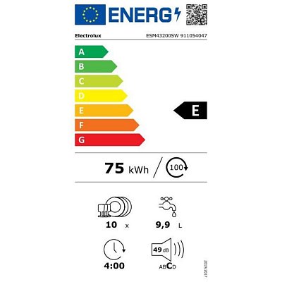 ESM43200SW MYČKA 45CM ELECTROLUX