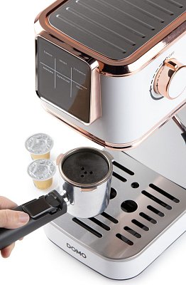 Espresso kávovar 3v1 - pákový, na pody i na kapsle - DOMO DO746K