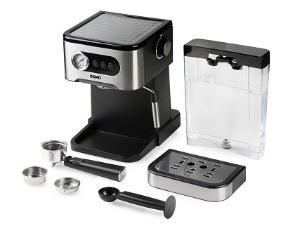 Espresso kávovar pákový - černý - DOMO DO1138K