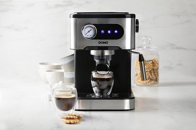 Espresso kávovar pákový - černý - DOMO DO1138K