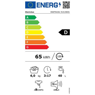 EW6TN4261 PRAČKA VRCH. PL. ELECTROLUX