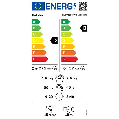 EW9WN249W PRAČKA SE SUŠIČKOU ELECTROLUX