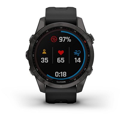 Fenix 7S Sapphir Sol TitCarbon Gr GARMIN