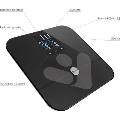 FITSCALE W7 BT BLACK FIT. VÁHA TRUELIFE