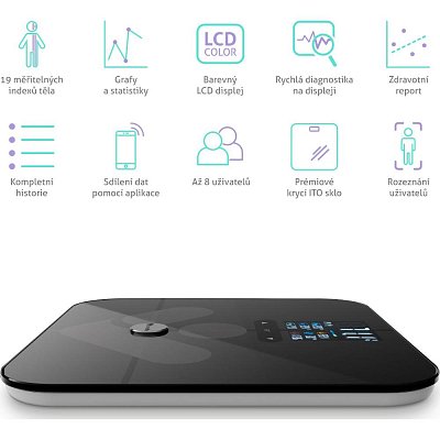 FITSCALE W7 BT BLACK FIT. VÁHA TRUELIFE
