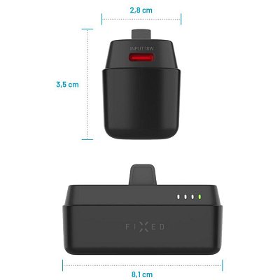 FIXZEN-5PL Plug-in 5000 mAh, černá FIXED