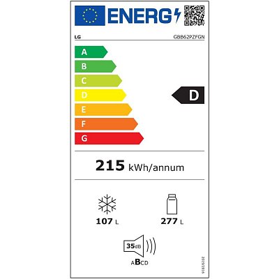 GBB62PZFGN CHLADNIČKA KOMBI LG