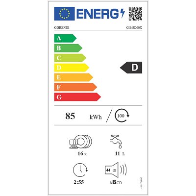 GI643D60X MYČKA 60CM VEST. GORENJE