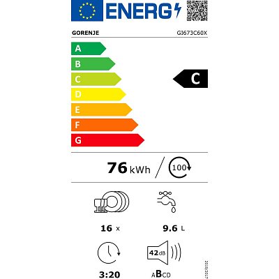 GI673C60X MYČKA 60CM VEST. GORENJE