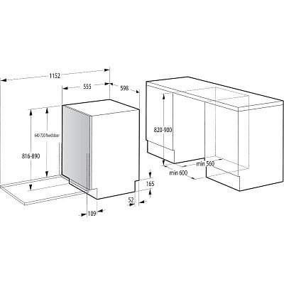 GV673C65 MYČKA 60CM VEST. GORENJE