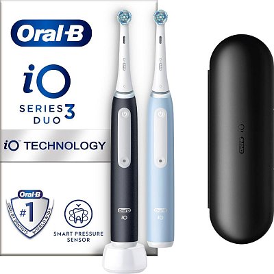 IO3 MATT BLACK/ICE BLUE DUO EDIT. ORAL-B