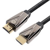 Kabel GoGEN HDMI 2.1 / 8K UHD, 3m, pozlacený, opletený - černý