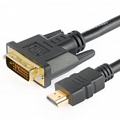 Kabel GoGEN HDMI / DVI, 2m, pozlacený - černý