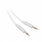 Kabel GoGEN Jack 3,5mm, 5m, pozlacené konektory bílý
